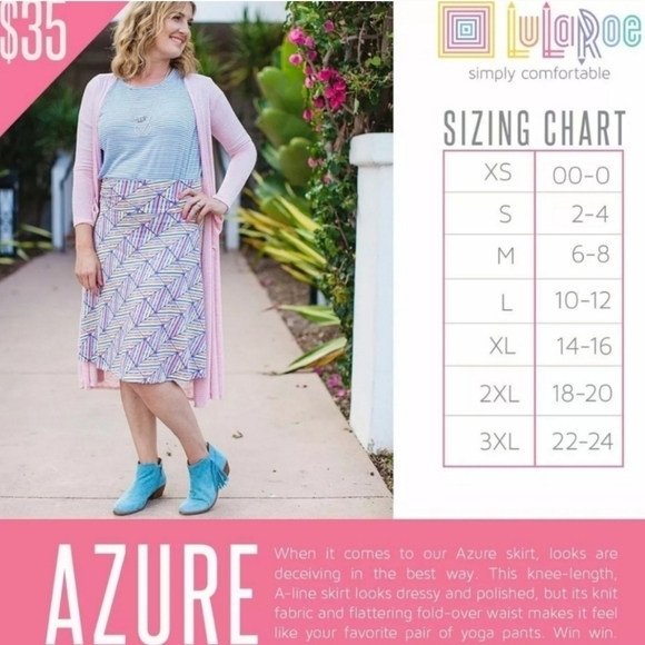 Lularoe Azure stripe A-line Skirt Black White Stripe S - Picture 8 of 9